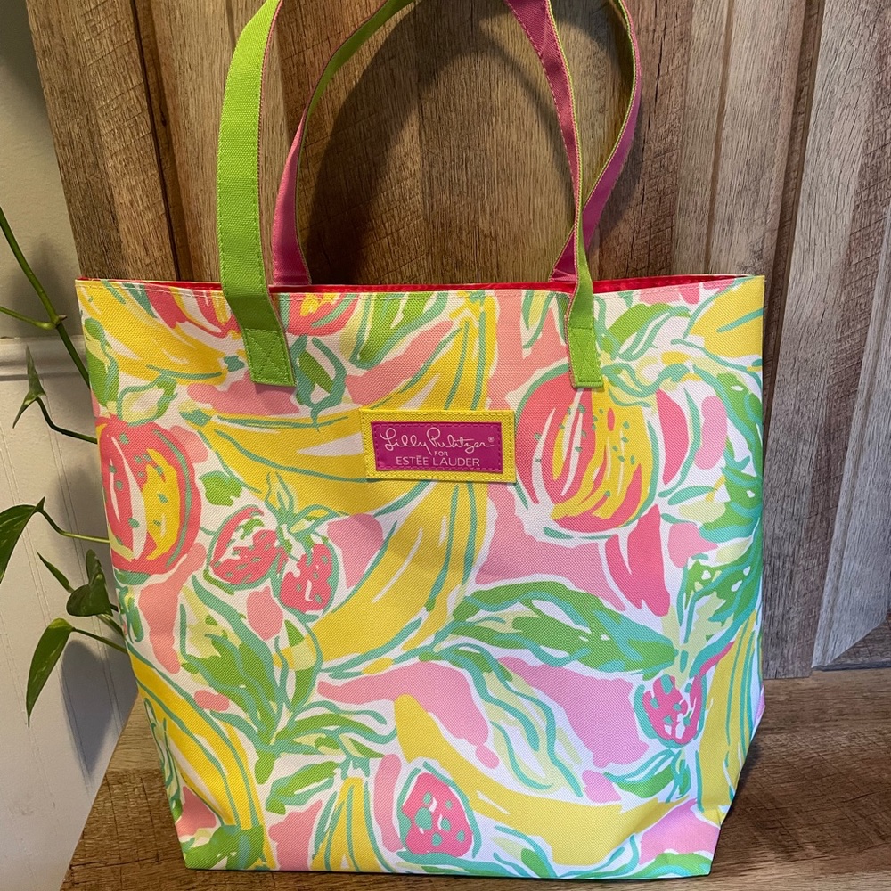 Lilly Pulitzer canvas tote bag